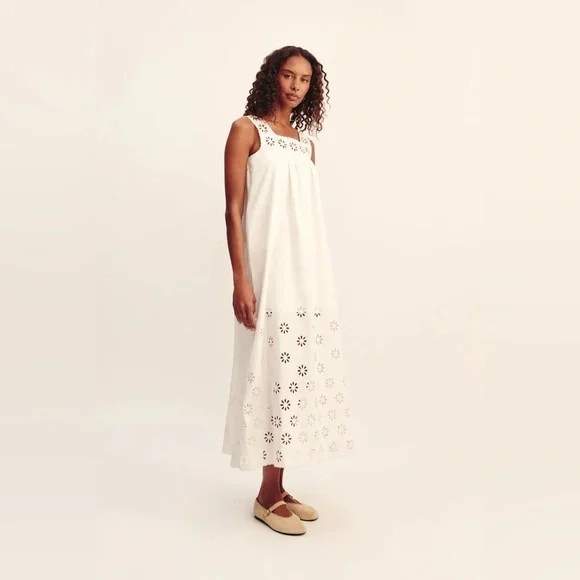 Posse Riviera Cecilia Cotton embroidered Maxi Dress - Picture 9 of 16